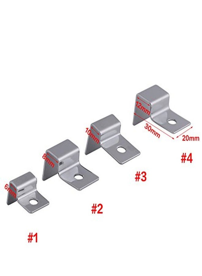 Hffheer 4 Size 4Pcs Stainless Steel Aquarium Fish Glass Cover Support, Stainless Steel Fish Cover Holder Anti-Slip Fish Holders Aquarium Accessories Universal Lid Clips(8mm) - Image 2